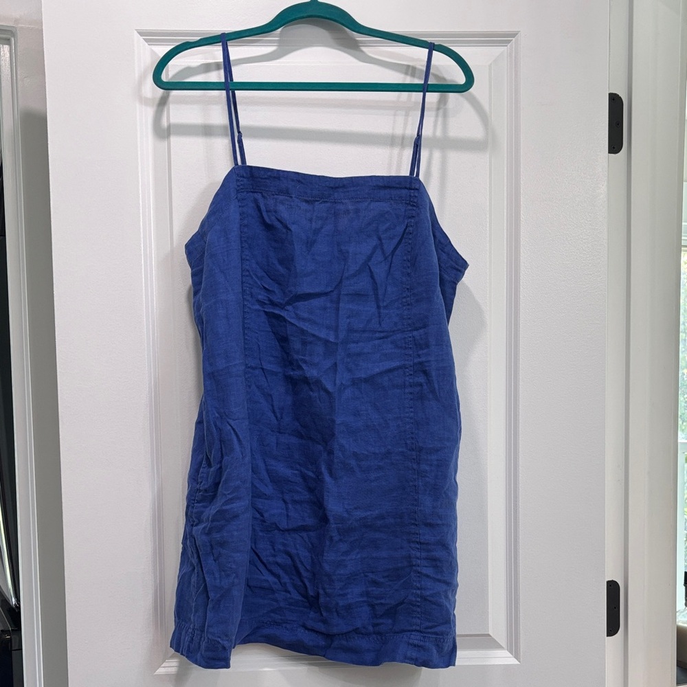 Madewell Blue Spaghetti Strap Women's Dress (with pockets!)
